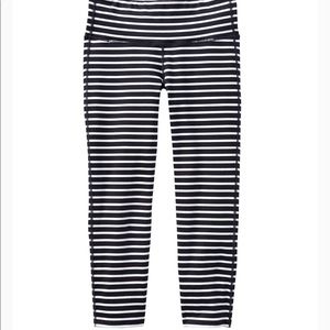 Athleta Chaturanga Stripes Capri Leggings